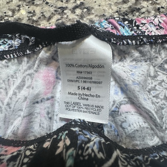 New Aria Women's 100%‎ cotton Black short sleeve capri Pajamas Set size S (4-6) - Picture 11 of 16